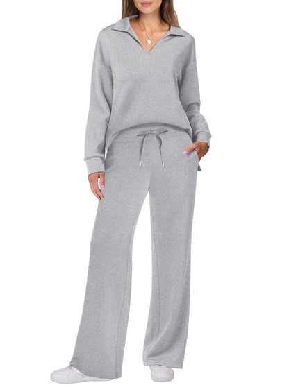 Lounge Set | Half-Zip | Wide Leg | Tracksuit | Women'S Loungewear