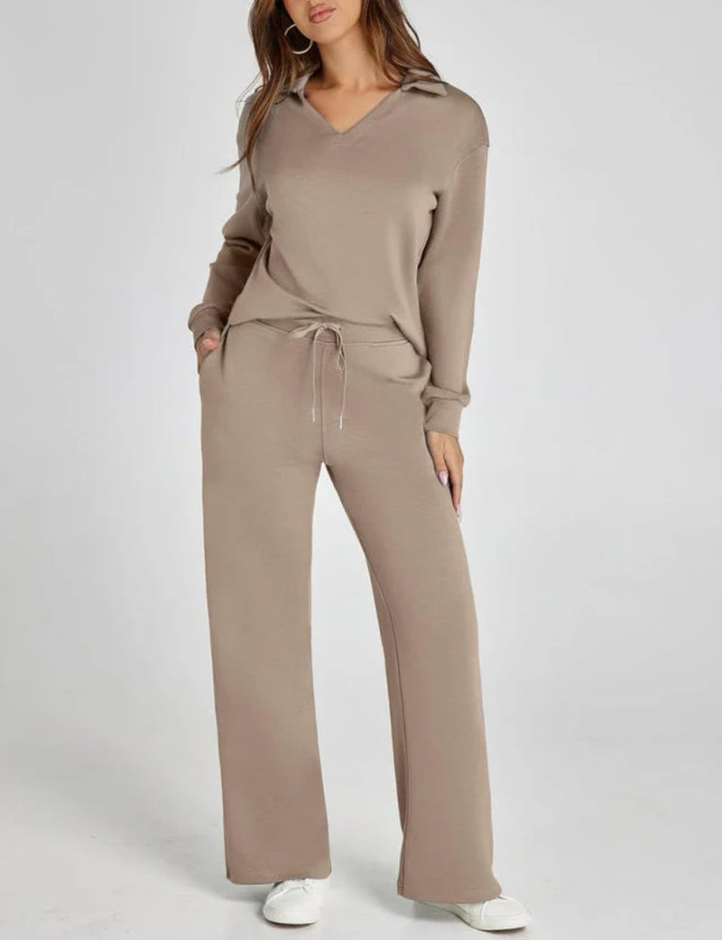 Lounge Set | Half-Zip | Wide Leg | Tracksuit | Women'S Loungewear