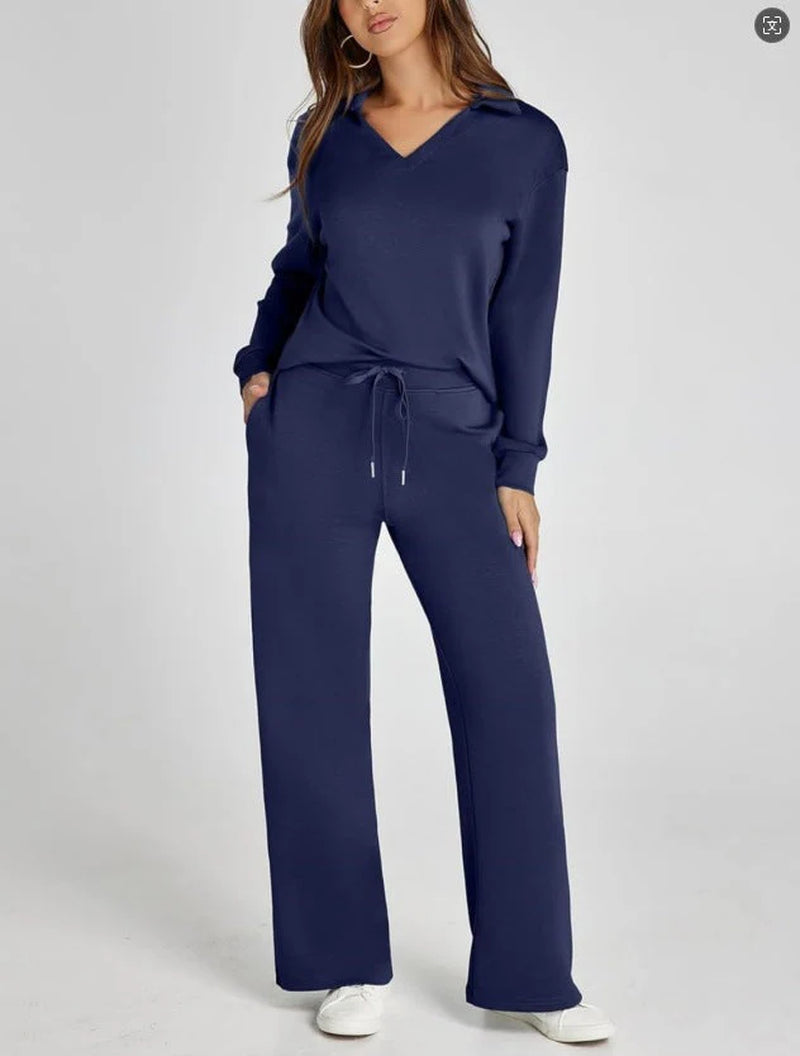 Lounge Set | Half-Zip | Wide Leg | Tracksuit | Women'S Loungewear