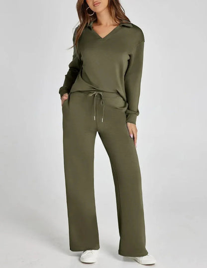 Lounge Set | Half-Zip | Wide Leg | Tracksuit | Women'S Loungewear